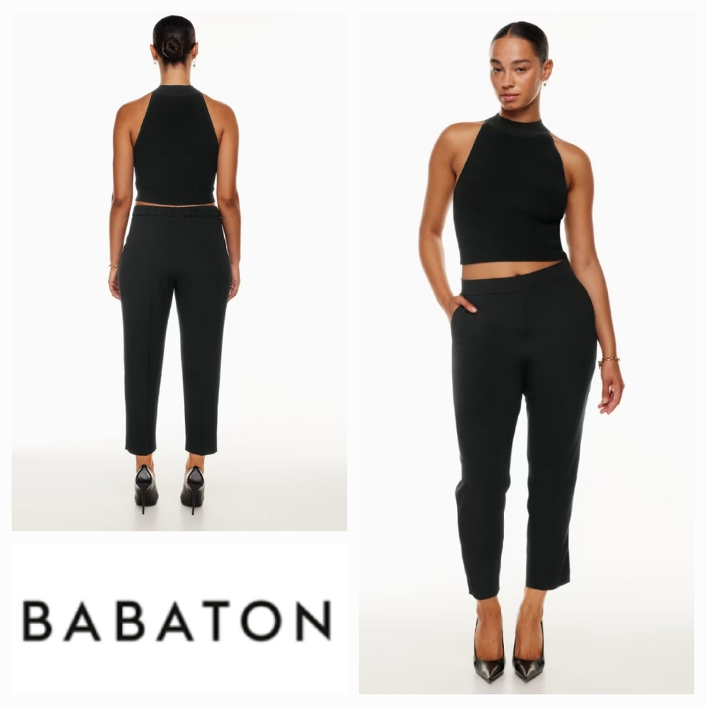 BABATON Conan Cropped Pant Black Size 8 Aritzia